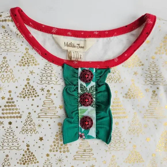 Matilda Jane Yuletide Memories Holiday Tunic Top Size 6 - Picture 3 of 6